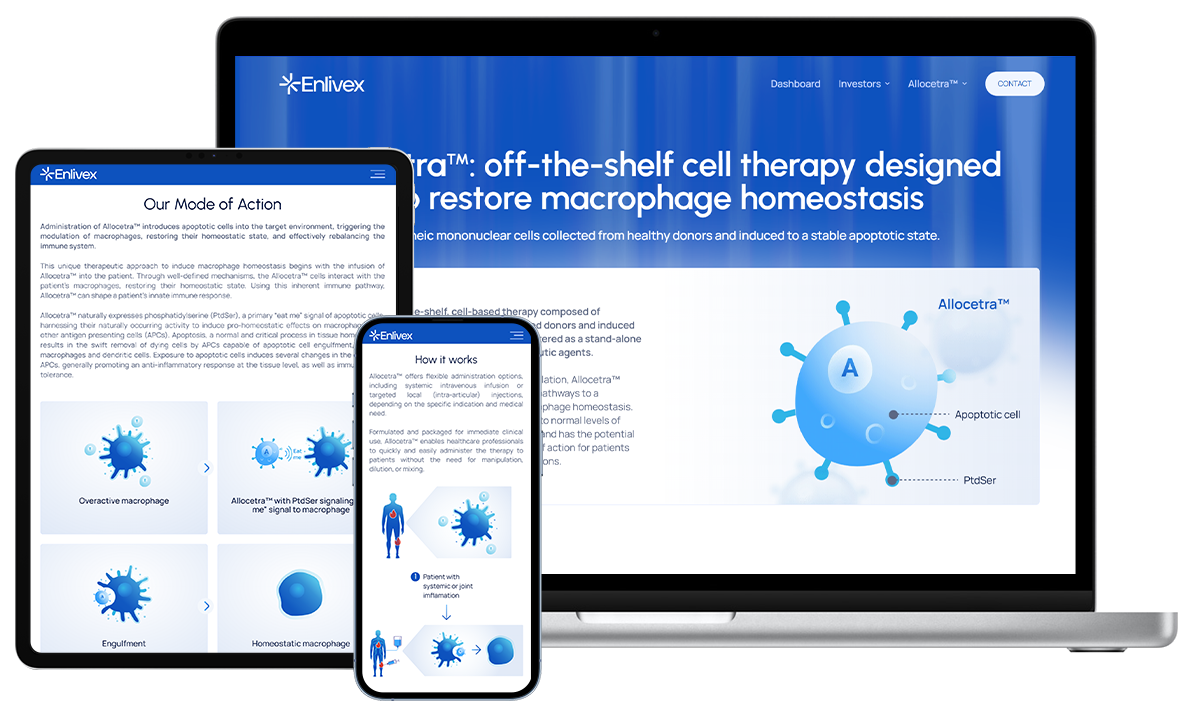 Enlivex website design