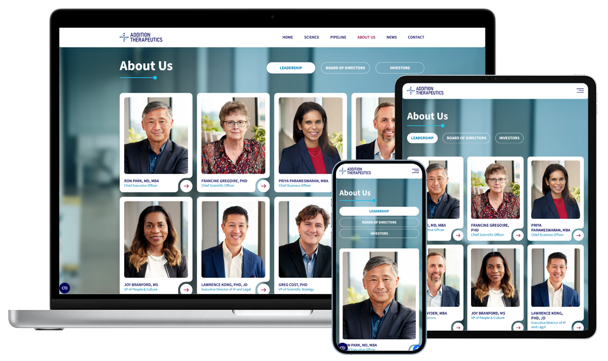 Addition Therapeutics biotech website